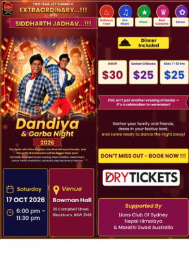 Garba & Dandiya Night with The Celebrity In Sydney 2026