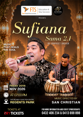 Sufiana Sama 2.1 by Jagpreet Grover In Sydney 2026
