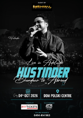 Hustinder Bhadaur to Abroad - Live In Adelaide 2026