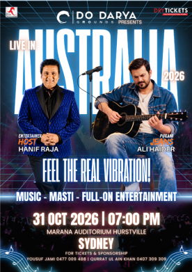 Ali Haider Live In Sydney 2026