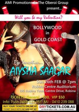 Pop Sensation Aiysha Saagar In Gold Coast