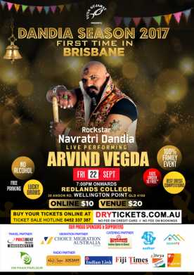 Rockstar Navratri Dandia by Arvind Vegda BRISBANE 2017
