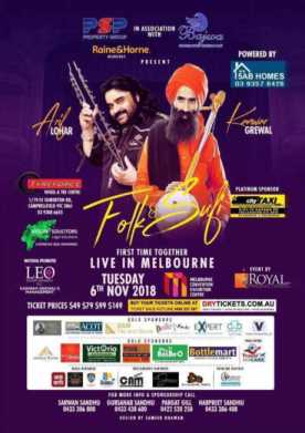 Folk & Sufi Collaboration Arif Lohar & Kanwar Grewal In Melbourne