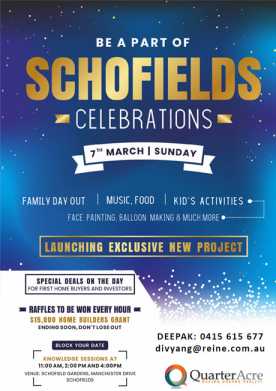 Schofields Celebrations 2021