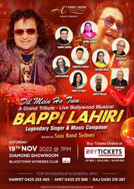 Bappi Lahiri - A Grand Tribute - Live Bollywood Musical 2022