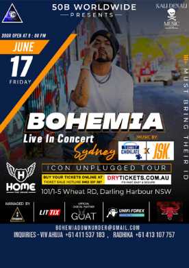 Bohemia Live In Concert Sydney