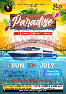 Paradise A Bollywood Bhangra Cruise Party Sydney