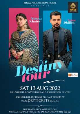 Destiny Tour By Nimrat Khaira & Arjan Dhillon Live In Concert Melbourne 2022