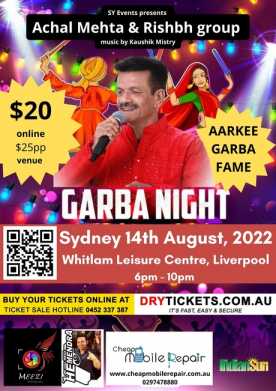 Achal Mehta & Rishbh Group Live Garba Night In Sydney