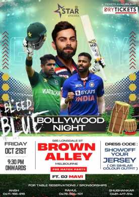 Bleed Blue - Bollywood Night - Pre Match Party In Melbourne