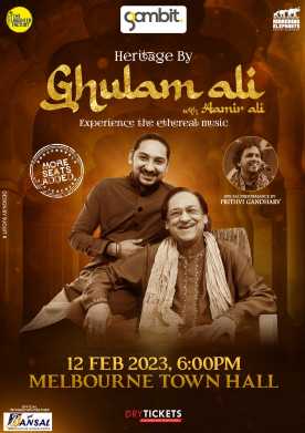 Heritage By Ghulam Ali, Experience the ethereal music Live In Concert Melbourne