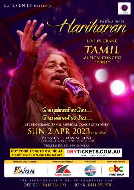 Padma Shri Hariharan Live In Grand Musical Concert In Sydney (Tamil Show)