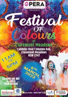 HOLI MELA - Festival of Colours at Claremont Meadows