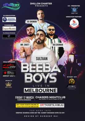 Beeba Boys - Sultaan, Big Ghuman, OG Ghuman & Mr. Dhatt Live In Melbourne