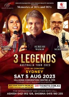 3 Legends of Bollywood Live In Concert Sydney