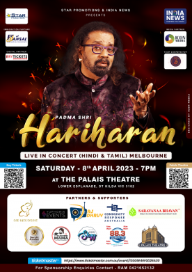 Padma Shri Hariharan Live In Concert (Hindi & Tamil) In Melbourne