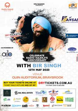 Celebrate Radio Haanji's Anniversary with Bir Singh In Melbourne