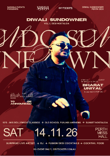 Diwali Sundowner Vol.3 Perth 2026 - DryTickets.com.au