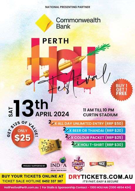 Holi Festival Perth - Day 1 VIP Ticket