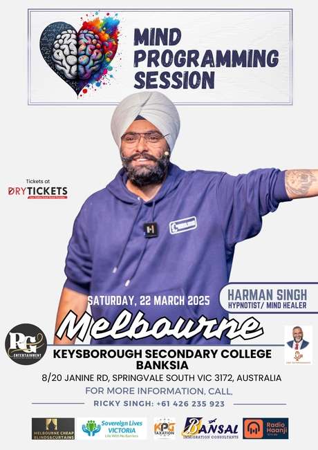 Harman Singh's Mind Programming Session - Melbourne