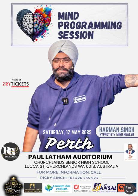 Harman Singh's Mind Programming Session - Perth