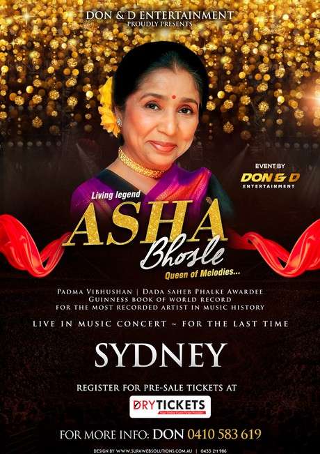 Living Legend ASHA BHOSLE Live In Sydney