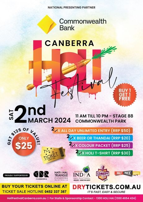 Holi Festival Canberra - Day 1 VIP Ticket