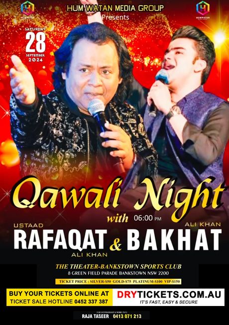Qawali Night with Ustad Rafaqat Ali Khan & Bakhat Ali Khan In Sydney