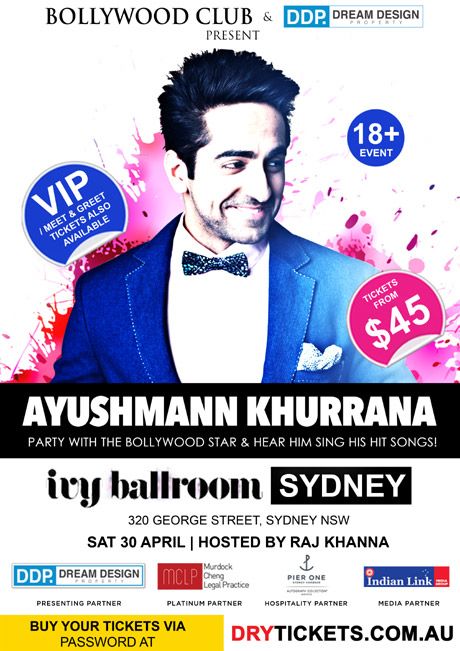 Party with Ayushmann Khurrana In Sydney