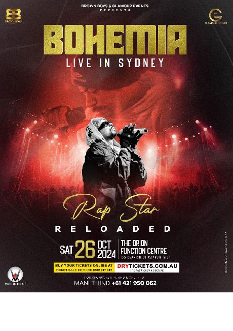 Rap Star RELOADED - Bohemia Live In Sydney