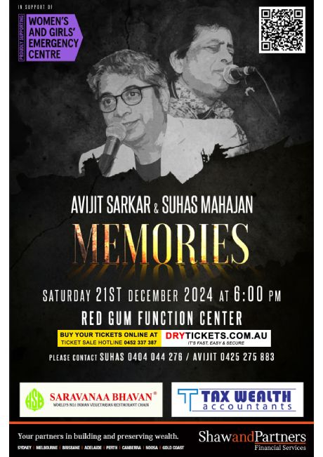 Avijit Sarkar & Suhas Mahajan MEMORIES In Sydney