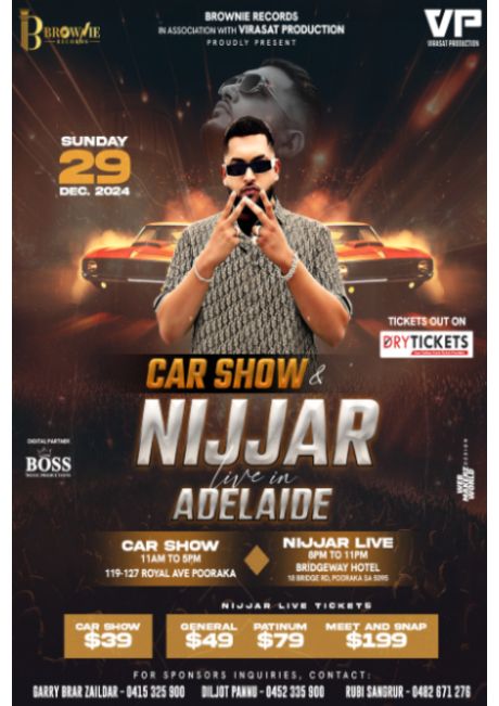 Car Show & Nijjar Live in Adelaide 2024