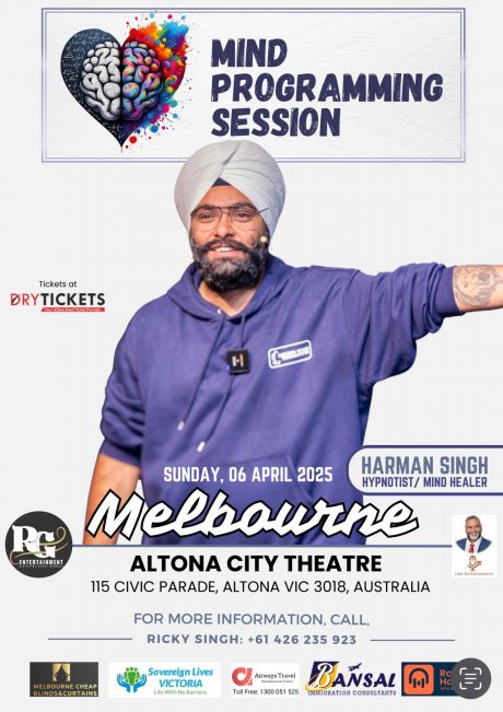 Harman Singh's Mind Programming Session - Melbourne, Altona