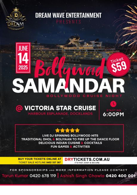 Bollywood SAMANDAR - Cruise Night - Melbourne