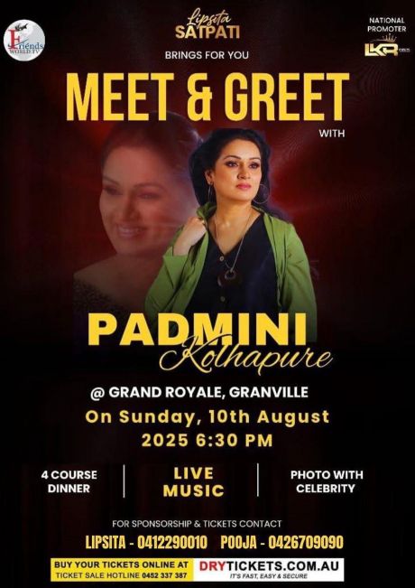 Meet & Greet with Padmini Kolhapure - Live in Sydney 2025