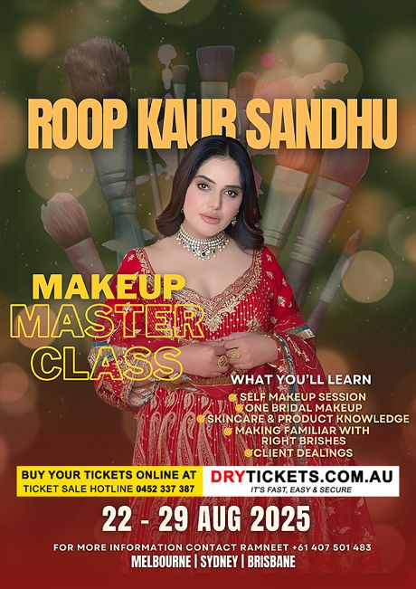 Makeup Master Class by Roop Kaur Sandhu - Live in Sydney 2025