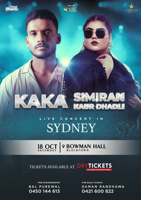 KAKA & SIMIRAN KAUR DHADLI Live Concert In Sydney 2025