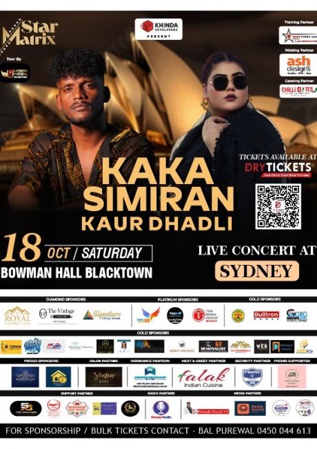 KAKA & SIMIRAN KAUR DHADLI Live Concert In Sydney 2025