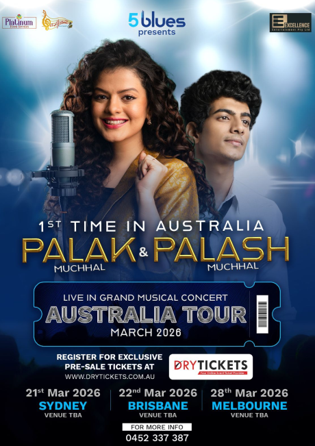 Palak Muchhal & Palash Muchhal Australia Tour 2026