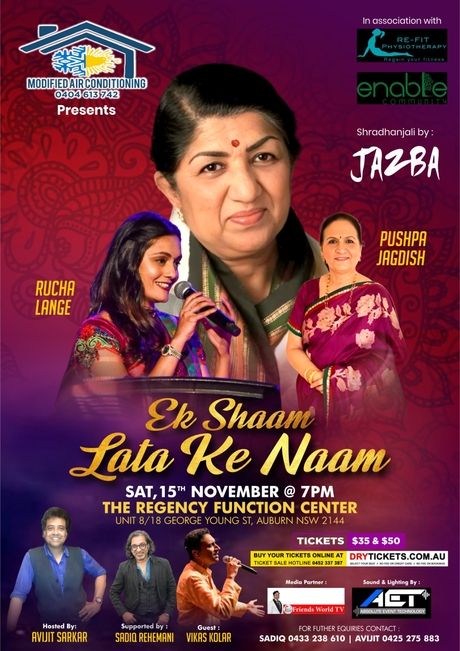Ek Shaam Lata Ke Naam In Sydney 2025