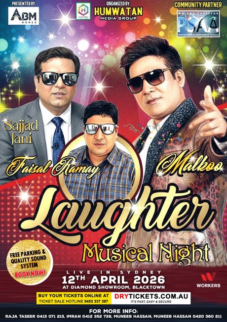 Laughter Musical Night - Sajjad Jani, Faisal Ramay, Malkoo - Live in Sydney 2026