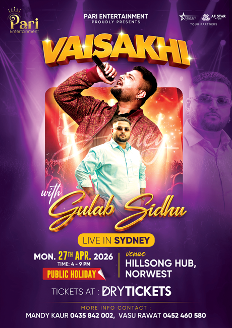 Vaisakhi with Gulab Sidhu Live In Concert Sydney 2026