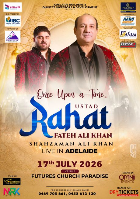 Once Upon a Time - Ustad Rahat Fateh Ali Khan Live Concert In Adelaide - The World Tour 2026