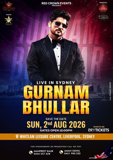 Gurnam Bhullar Live In Concert Sydney 2026