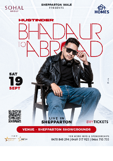 Hustinder Bhadaur to Abroad - Live in Shepparton 2026