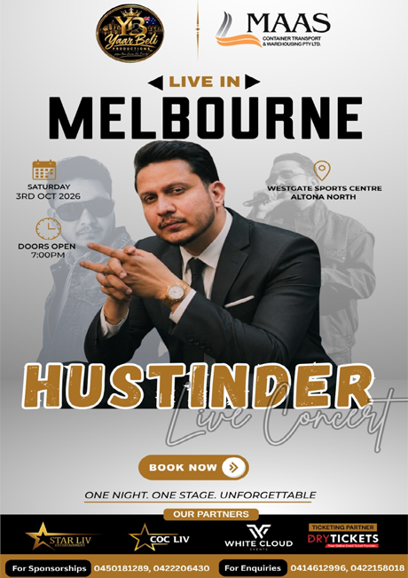 Hustinder Bhadaur to Abroad - Live In Melbourne 2026