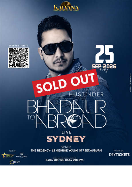 Hustinder Bhadaur to Abroad - Live In Sydney 2026