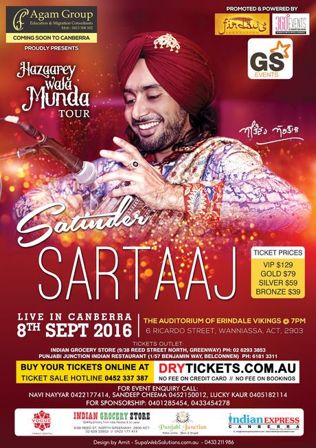 Satinder Sartaaj Live In Canberra 2016