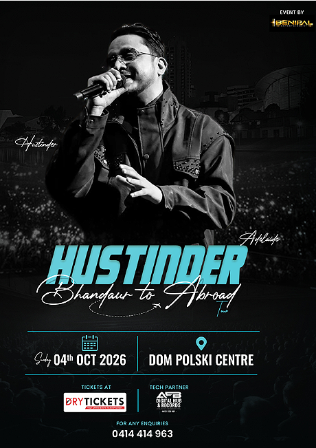 Hustinder Bhadaur to Abroad - Live In Adelaide 2026