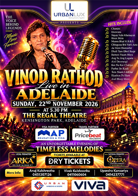 Vinod Rathod Live in Adelaide 2026